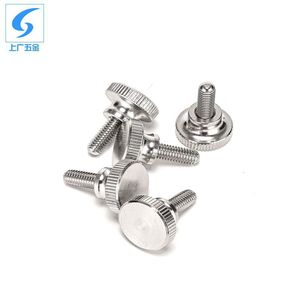 Vis moletées en acier inoxydable 304 de Shanghai et Guangzhou, M2 M3 M4 M6 M10, tête ronde, filetage métrique standard GB834 - Product Image 2