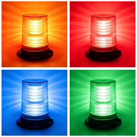 80W LED-Rundumleuchte mit 3 Stroboskopmodi, Warnleuchte mit Schraubbefestigung, PC-Gehäuse, Rot, Gelb, Blau, Grün, Blinklicht für Fahrzeugsicherheit und Warnungen