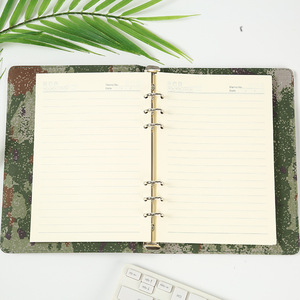 <span class=keywords><strong>Libreta</strong></span> de Hojas Sueltas con Logotipo Personalizado, Disponible en Tela <span class=keywords><strong>Oxford</strong></span> de Camuflaje Verde Militar, con 6 o 9 Anillas, para Entrenamiento - Product Image 3