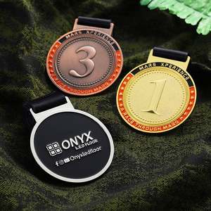Custom Medal <b>Metal</b> Zinc Alloy Die Casting Round 3 Colors Enamel Medal 1st 2nd 3rd Place Embossing Award Medals Custom - Product Image 3