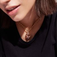 NYY Collier médaillon en verre personnalisable, boîte transparente pour breloques DIY, plaqué or 18 carats, réversible, creux, flottant, en forme de cœur et carré