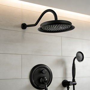 Ensemble <span class=keywords><strong>de</strong></span> <span class=keywords><strong>douche</strong></span> mural en laiton moderne à poignée unique <span class=keywords><strong>de</strong></span> 9 pouces, thermostatique, bronze, pour salle <span class=keywords><strong>de</strong></span> bain - Product Image 3