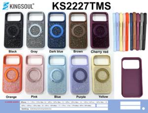 เคสโทรศัพท์ Kingsoul Glitter Magnetic Ring Stand ป้องกันการกระแทก สำหรับ iPhone 16 Pro Max Samsung Galaxy S25 Ultra - Product Image 1