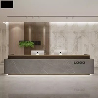 Comptoir de réception personnalisé en bois écologique et durable pour bureau, bar, salon de beauté, hall d'hôtel, caisse, bureaux d'information