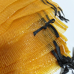 Wholesale Eco-friendly PP PE Mesh <b>Packaging</b> <b>Bags</b> Yellow Mesh <b>Bag</b> with Drawstring Closure for Garlic Citrus and Ginger - Product Image 5