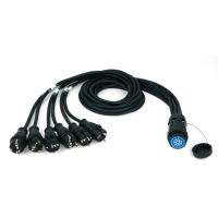 Cable de Distribución Socapex de 19 Pines, Tipo Francés, 12AWG, 6 Canales, Impermeable, Ultraflexible, de Cobre Libre de Oxígeno con Aislamiento de Goma Oxford
