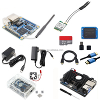 Oranye Pi Nol 2 1GB DDR3 tidak ada eMMC casing kipas penutup belakang layar sentuh papan pengembangan perumahan Heatsink Power Supply adaptor Zero2