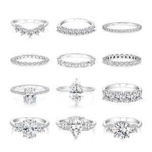 خواتم نسائية من الفضة الإسترلينية S925 من OAHLAN ، جميع الأحجار vs ، خواتم مويسانيتي من الدرجة الأولى لحفلات الزفاف والخطوبة في سوليتير - Product Image 1