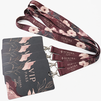 Ensemble de lanyards personnalisés OEM ODM, lanyards en polyester sublimé avec porte-carte d'identité en PVC personnalisé pour souvenirs d'événements