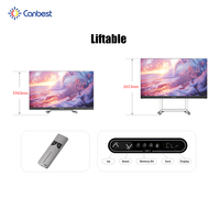 Écran d'affichage vidéo mobile pliable de 135 pouces, machine de conférence LED, prix, écran premium, mur vidéo mobile intérieur