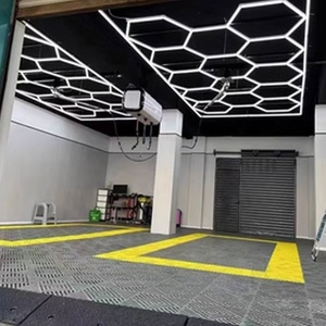 <span class=keywords><strong>Hexagone</strong></span> détaillant l'atelier lumières <span class=keywords><strong>Led</strong></span> pour magasin de voiture et Garage plafond lumières en nid d'abeille travail Garage lumière <span class=keywords><strong>LED</strong></span> - Product Image 1