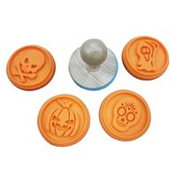 Molde de silicona Refine Factory para galletas con mango de madera, herramienta de repostería de grado alimenticio, molde decorativo para repostería, utensilio de cocina para panadería casera