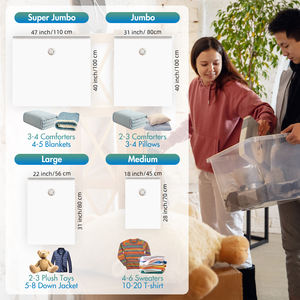 Haute qualité meilleur tissu rétractable organisateur grand voyage scellant <span class=keywords><strong>sous</strong></span> <span class=keywords><strong>vide</strong></span> sacs nettoyant fermeture éclair économiseur d'espace sacs de <span class=keywords><strong>rangement</strong></span> - Product Image 5