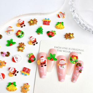 20 piezas Navidad Sanrios Nail Art accesorios encanto luminoso Santa Claus copo <span class=keywords><strong>de</strong></span> nieve alce trabajo hecho a mano decoración <span class=keywords><strong>de</strong></span> <span class=keywords><strong>uñas</strong></span> - Product Image 4
