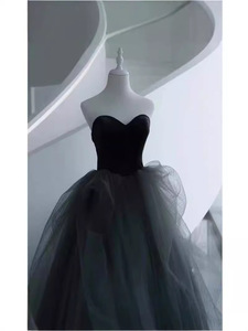 Robe de soirée haut de gamme S3830R 2025, bustier gris, design élégant, luxe léger - Product Image 3