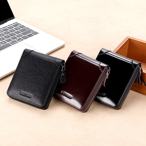 Portafoglio da Uomo Corto in Pelle di Vacchetta Grande Capacità Nuovo Porta <span class=keywords><strong>Patente</strong></span> Multifunzione alla Moda - Product Image 5