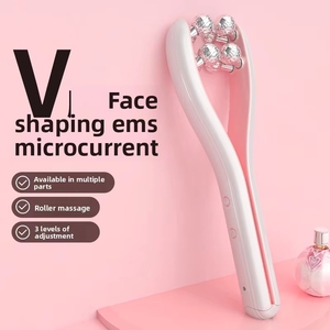 Masseur facial sans fil, télécommande, rechargeable par USB, rouleau vibrant en acier inoxydable, lifting du menton, relaxation du corps - Product Image 5