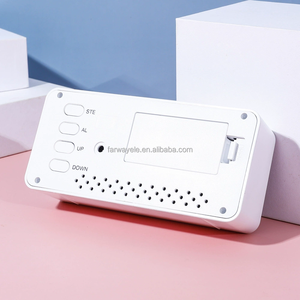 Đồng hồ báo thức Nhiệt kế kỹ thuật số điện tử thông minh báo lại bảng tường Nhiệt độ máy tính để bàn độ ẩm màn hình không dây đồng hồ báo thức - Product Image 2