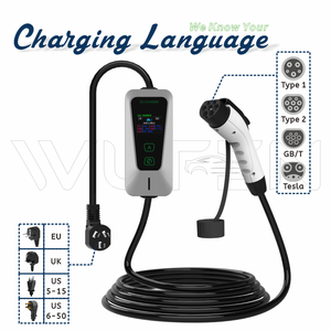 Pengisi Daya EV Portabel Wufen 3.5KW/7KW Tiga Fasa Soket Tipe 2 Berperingkat IP54 32A Kabel 5M untuk Garasi Rumah & Tempat Parkir Umum - Product Image 4
