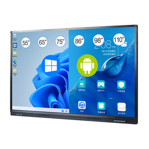 Factory-Direct 85 Inch Moniteurs Electronic Whiteboard Android Window Dual System Interactive <b>Board</b> for Meeting - Product Image 3