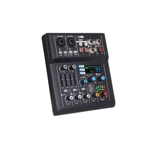 Consola de Audio Mini OEM de 4 Canales, Interfaz de Tarjeta de Sonido con Bluetooth para Grabación en Vivo, KTV, DJ en Casa - Product Image 1