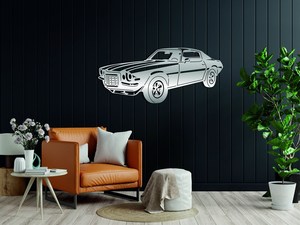 <span class=keywords><strong>Art</strong></span> mural de voiture en métal abstrait d'élégance inspiré de la vitesse-Cadeau de décoration de maison et de garage parfait pour les amateurs d'automobiles - Product Image 2