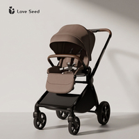 Poussette bébé avec nacelle pliable, poussette compacte 3 en 1 avec roues amortissantes pour les parents urbains