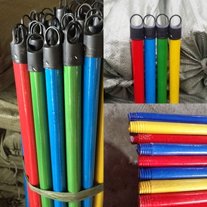En stock, balai artisanal en bois écologique, étiquette de longueur solide personnalisée, revêtement en PVC, manche en bois enduit de PVC, moins de 1 dollar - Product Image 2