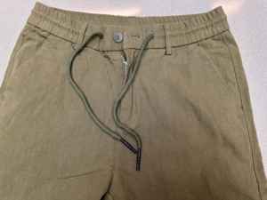 Pantalones inferiores casuales Pantalones de <span class=keywords><strong>lino</strong></span> de algodón transpirables ajustados para hombres - Product Image 5