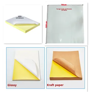 Autocollants rectangulaires <span class=keywords><strong>A4</strong></span> Express à adhésif thermofusible non séchant, <span class=keywords><strong>papier</strong></span> d'impression d'étiquettes 210*297, brillant, <span class=keywords><strong>Kraft</strong></span>, pour écriture - Product Image 4