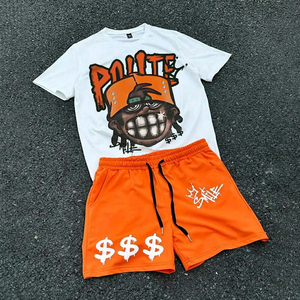 DCY 2025 Tuta Estiva Traspirante da <span class=keywords><strong>Uomo</strong></span> <span class=keywords><strong>Slim</strong></span> <span class=keywords><strong>Fit</strong></span> Verde e Bianca Streetwear 100% Cotone - Product Image 2