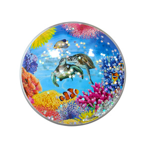 Aimant de réfrigérateur Aqua Dome, aimant liquide personnalisé avec poisson couronne, promotion, aimant de réfrigérateur flottant avec eau liquide, <span class=keywords><strong>huile</strong></span> en mouvement - Product Image 1