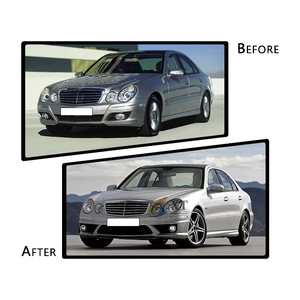 Kit Carrozzeria XT di Alta Qualità per <span class=keywords><strong>Mercedes</strong></span>-Benz <span class=keywords><strong>Classe</strong></span> E 2004-2008 <span class=keywords><strong>W211</strong></span>, Aggiornamento al Modello AMG63, Paraurti Anteriore e Posteriore, Minigonne Laterali - Product Image 2