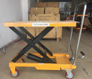 हाइड्रोलिक लिफ्ट के साथ प्रीमियम हाथ से संचालित हाइड्रोलिक पैलेट लिफ्टर ट्रॉली - Product Image 5