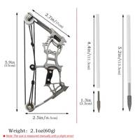 Arc à poulie miniature PIAO YU en acier inoxydable composite pour sports intérieurs et extérieurs, jouet de tir à l'arc