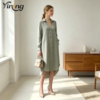 Kemeja Panjang Wanita Pabrik OEM Warna Solid Katun Linen Cardigan Lengan Panjang Kancing Longgar Pelindung Sinar Matahari Atasan Wanita Remaja Kemeja Kasual