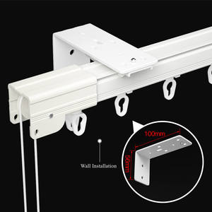 Manuel Hand Pull Rope System S Wave Curtain Track Curtain Stainless Steel S <b>Hook</b> <b>Clip</b> Curtain Rail Track - Product Image 1