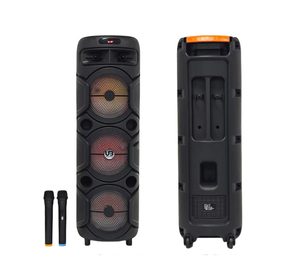 กล่องลำโพงคาราโอเกะดีเจแบบชาร์จไฟได้แบบพกพาไร้สายแบบมืออาชีพมีรีโมทคอนโทรลแบบรถเข็นลำโพง RGB LED สำหรับงานเลี้ยงในบ้าน - Product Image 1