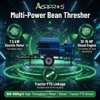 Machine à battre multifonctionnelle à moteur diesel, tractée par un tracteur, à haute capacité pour usage agricole