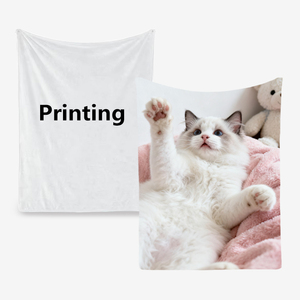 Bán buôn 100% <span class=keywords><strong>polyester</strong></span> in chăn cá nhân đáng yêu mèo chó Mô hình siêu ấm mềm tùy chỉnh chăn - Product Image 1