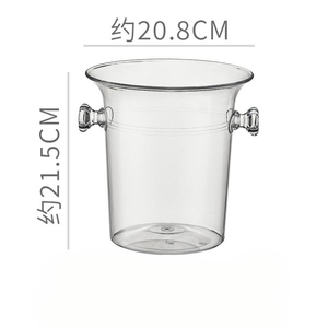 ถังใส่น้ำแข็งพร้อมไฟ LED ถังน้ำแข็งสำหรับแช่ไวน์เบียร์แชมเปญทำจากพลาสติก PP อะคริลิคใส - Product Image 5