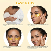 Masque pour les yeux à base de plantes, marque privée, collagène, acide hyaluronique, anti-âge, cernes, poches sous les yeux, patchs hydrogel coréens pour les yeux, visage et nez