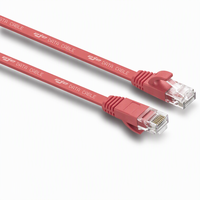 Câble Ethernet plat et fin UTP Cat6a 100% BC LSZH PVC 500Mhz 10Gbps avec connecteurs RJ45 pour réseau Internet - Cordon de brassage LAN Cat6a