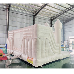 ปราสาทเด้งดึ๋งสำหรับงานแต่งงานสีขาวบ้านเด้งเป่าลมชุดปราสาทแบบสไลด์สำหรับธุรกิจให้เช่างานปาร์ตี้ - Product Image 2