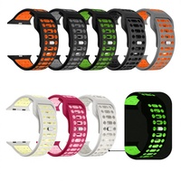 Nouvelle Arrivée Bracelet Sport en Silicone Bicolore Respirant avec Boucle Ardillon pour Watch Ultra 2 Compatible avec I-Watch 10