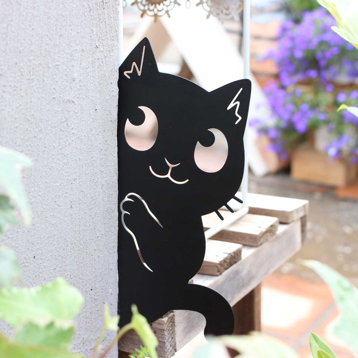 Pali Da Giardino In Metallo Con Cane Nero E Farfalla - Decorazioni Per Esterno, 2 Pezzi, Altezza 30 Cm, Regalo Per Amanti Dei Cani - 3