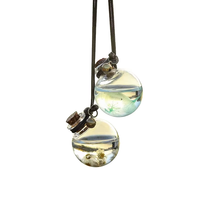 Flacon diffuseur rond en verre vide élégant de 10 ml avec couvercle, pour huiles essentielles et parfums, accessoire de décoration intérieure Sishang