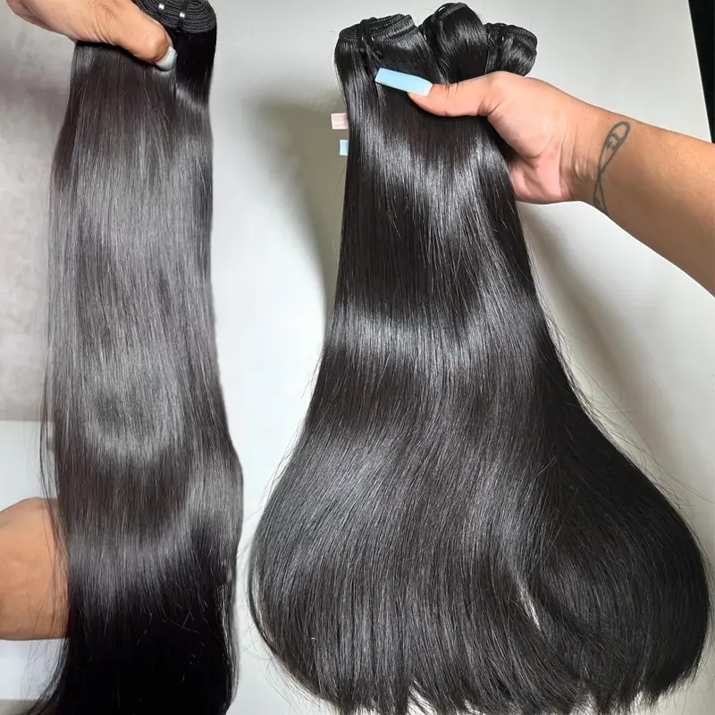100% Original Paquete de cabello vietnamita crudo cabello humano indio virgen de niña muy joven paquetes de cabello humano alineado con cutícula