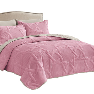 Set di 3 Pezzi Trapuntati per Letto, Lussuoso <span class=keywords><strong>Copriletto</strong></span> in Fibra di Poliestere 100% per Hotel, <span class=keywords><strong>Copriletto</strong></span> <span class=keywords><strong>Matrimoniale</strong></span> - Product Image 5