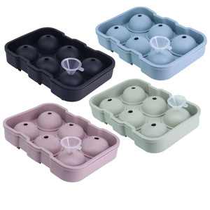 Molde de Silicona Ecológico para Hacer Bolas de Hielo de 6 Cavidades, Embudo de Grado Alimenticio, Fácil de Usar, Herramientas para Helados, Whisky, PERFOSO, Multicolor - Product Image 6